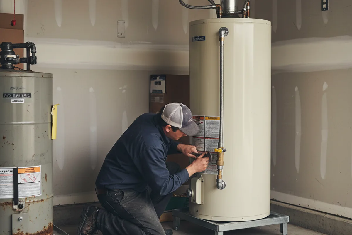 Water heater and shutoff valve replacement in Hephzibah
